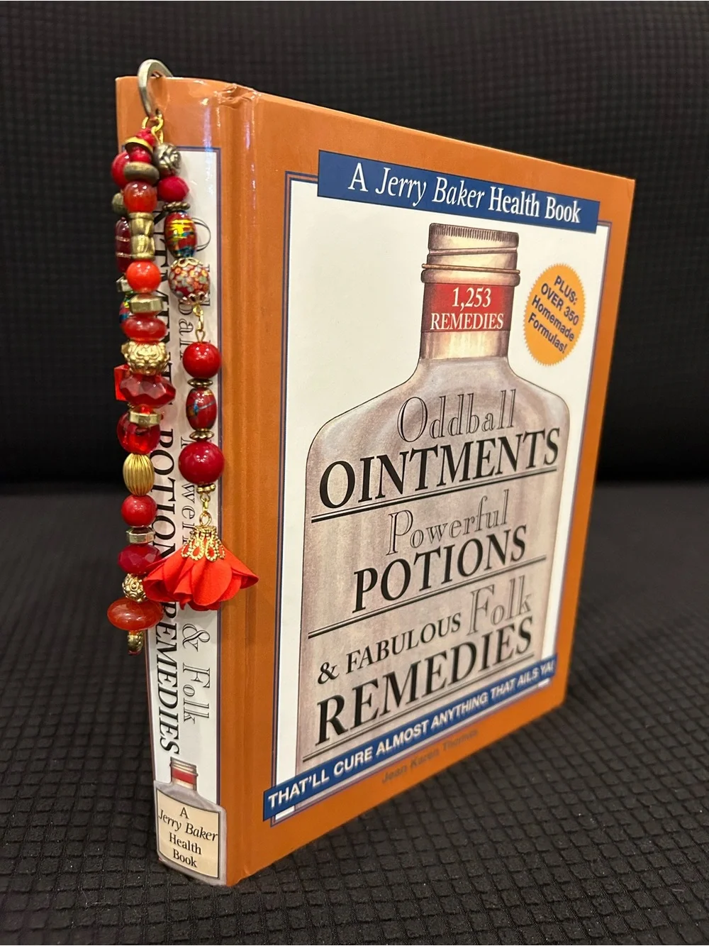 Red Beaded Bookmark with Tassel
